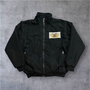 Harley-Davidson Black Bomber Jacket with Embroidered Patch